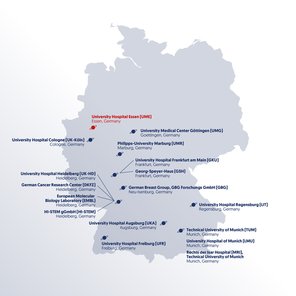 Map showing partners